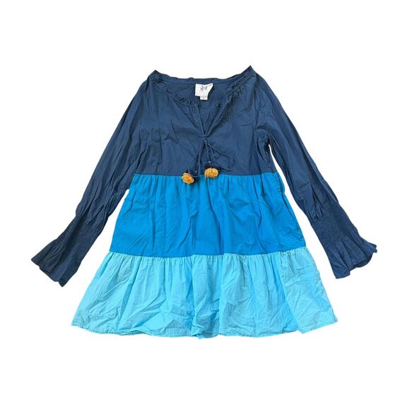 Figue Short Bella Dress Blue Colorblock - Picture 3 of 12